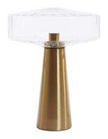 Light & Living Tafellamp 'Pleat' Glas, 53cm, kleur Transparant - thumbnail