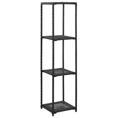 VidaXL Opbergrek 30x30x120 cm poly rattan zwart VidaXL Opbergrek 30x30x120 cm poly rattan zwart