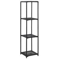 VidaXL Opbergrek 30x30x120 cm poly rattan zwart - thumbnail