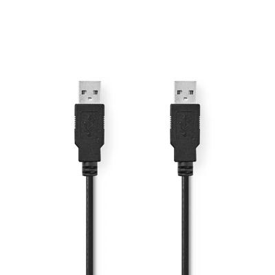 USB 2.0-Kabel | A Male - A Male | 2,0 m | Zwart
