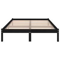 Bedframe massief grenenhout zwart 135x190 cm UK Double - thumbnail