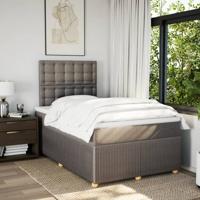 Boxspring met matras stof taupe 120x200 cm - thumbnail