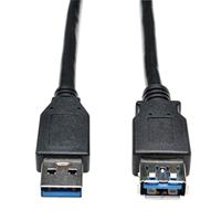 Tripp Lite U324-003-BK 0,91 m USB 3.0 (Gen 1) USB A 2 x USB A zwart - thumbnail