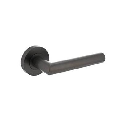 Intersteel Deurklink antraciet grijs Bastian op ronde rozet ø52x10 mm