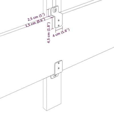 Hoofdbord Wandgemonteerd Geometrisch Donkergroen 180 cm Fluweel - thumbnail