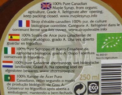 TerraSana Ahornsiroop Graad A TerraSana Ahornsiroop Graad A