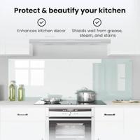 VidaXL Keuken achterwand 2 pcs wit 90 x 60 cm gehard glas - thumbnail
