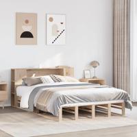 Bed met boekenkast zonder matras massief hout 140x200 cm - thumbnail