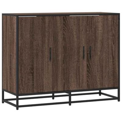 Dressoir 94x35x76 cm bewerkt hout bruin eikenkleur