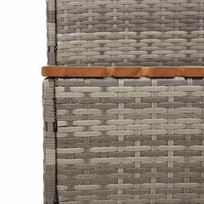 VidaXL Hottub-opstap 100x50x50,5 cm poly rattan&massief acaciahout - thumbnail