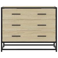 Ladekast 70x41x56 cm bewerkt hout sonoma eikenkleurig - thumbnail