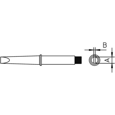 Weller 4CT5B7-1 Soldeerpunt Beitelvorm, recht Grootte soldeerpunt 2.4 mm Inhoud: 1 stuk(s)