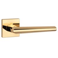 Aprile Massieve Deurkruk Jasmina Gepolijst Goud Op Vierkant Rozet - thumbnail