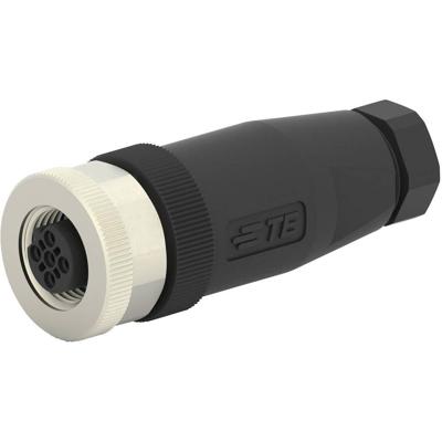 TE Connectivity T4110401041-000 Sensor/actuator connector, niet geassembleerd M12 Aantal polen (sensoren): 4 Bus, recht 1 stuk(s)