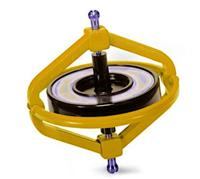 Navir gyroscoop Wonder junior 7,5 cm staal geel 2 delig - thumbnail