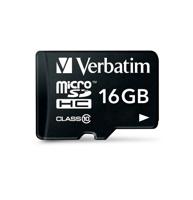 Verbatim MICRO SDHC 16GB CL 10 ADAP microSDHC-kaart 16 GB Class 10 Incl. SD-adapter - thumbnail