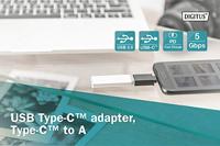 ASSMANN Electronic USB C/USB A USB C USB A Zwart - thumbnail
