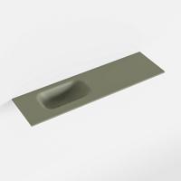 MONDIAZ EDEN Army solid surface inleg wastafel voor toiletmeubel 80cm. Positie wasbak links - thumbnail