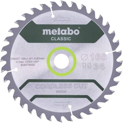 Metabo Accessoires Cirkelzaagblad | "Cordless Cut Classic" | 165x20mm | Z36 WZ 15° - 628279000