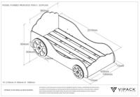 Vipack autobed Princess Pinky - roze - 90,4x106,8x210 cm - thumbnail