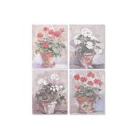 Schilderij Home ESPRIT Wit Bruin Rood Cottage 40 x 3 x 50 cm (4 Stuks) - thumbnail