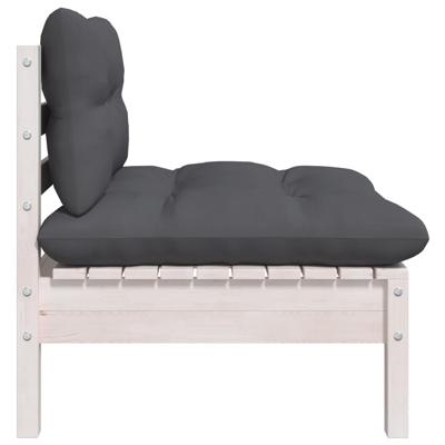 7-delige Loungeset met kussens massief grenenhout - thumbnail