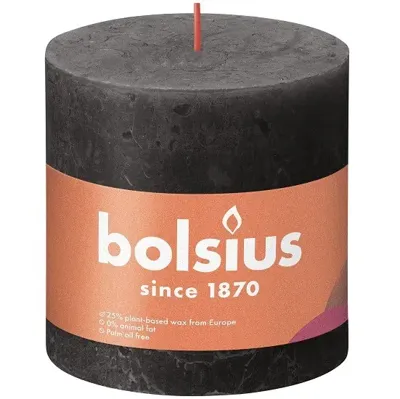 Bolsius kaars rustiek 10x10 cm stormy grey