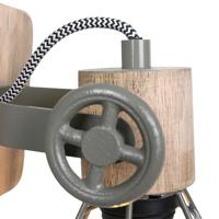 Steinhauer WandlampGeurnesey donkergroen met hout - 1578G - thumbnail