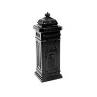 Basic nostalgische staande kolombrievenbus - zwart - thumbnail