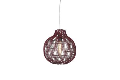 GOOD&MOJO Hanglamp 'Mendoza' Bamboe, 35cm, kleur Burgundy