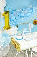 Blauwe Servetten Verjaardag 1 Jaar Sterretjes (16st) - thumbnail