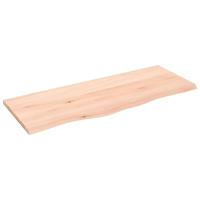 Tafelblad 100x40x2 cm onbehandeld massief eikenhout - thumbnail