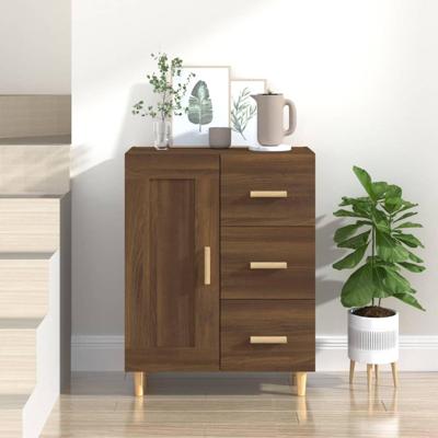 Dressoir 69,5x34x90 cm bewerkt hout bruineikenkleurig Dressoir 69,5x34x90 cm bewerkt hout bruineikenkleurig