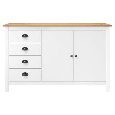 Dressoir Hill Range 130x40x80 cm massief grenenhout wit