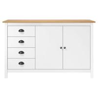 Dressoir Hill Range 130x40x80 cm massief grenenhout wit - thumbnail