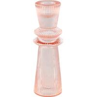 PTMD linty pink glass candleholder cone shape | 8 stuks - thumbnail