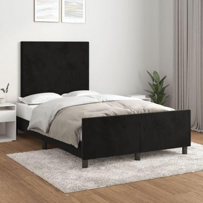 Bedframe zonder matras 120x190 cm fluweel zwart