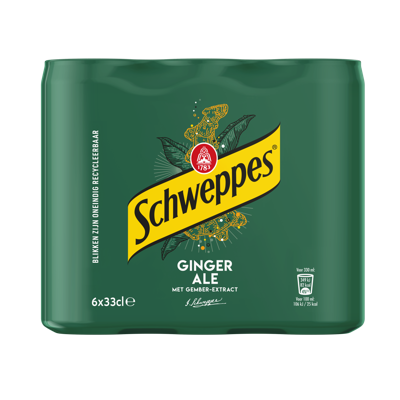 Schweppes ginger ale blik 33 cl (4x6-pack)