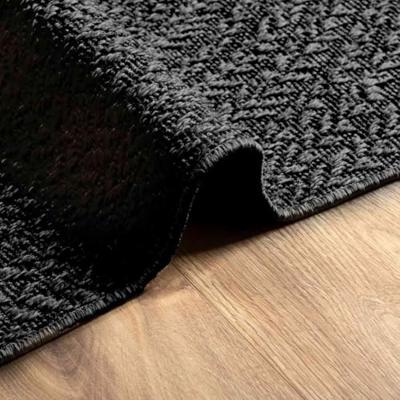 VidaXL Vloerkleed zizur binnen en buiten 140x200cm jute look antraciet