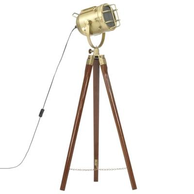 VidaXL Vloerlamp driepoot 97 cm massief mangohout