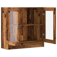 Boekenkast 82,5x30,5x80 cm bewerkt hout oud houtkleurig - thumbnail
