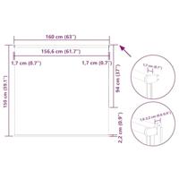 Rolgordijn verduisterend 160x150 cm stofbreedte 156,6 cm beige - thumbnail