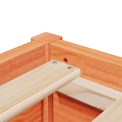 Bed met matras massief grenenhout wasbruin 120x190 cm