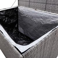 Tuinbox 150x100x100 cm poly rattan grijs - thumbnail