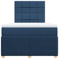 Boxspring met matras stof blauw 120x190 cm - thumbnail