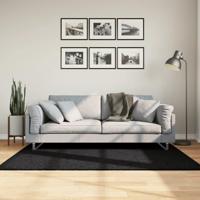 VidaXL Vloerkleed pamplona shaggy hoogpolig modern 120x170 cm zwart - thumbnail