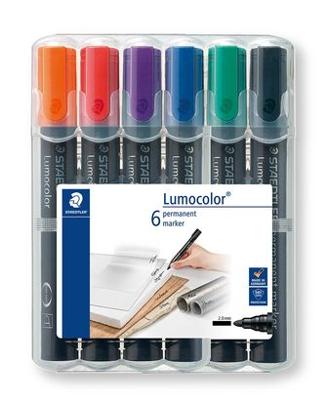 Staedtler Lumocolor 352 WP6 Permanent marker Willekeurige kleur (geen keuze mogelijk) Watervast: Ja Staedtler Lumocolor 352 WP6 Permanent marker Willekeurige kleur (geen keuze mogelijk) Watervast: Ja