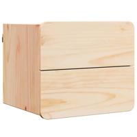 Nachtkastje met lade Bruin 39 x 34 x 33 cm Massief grenenhout - thumbnail