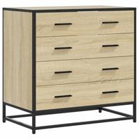 Ladekast 70x41x70 cm bewerkt hout sonoma eikenkleurig - thumbnail