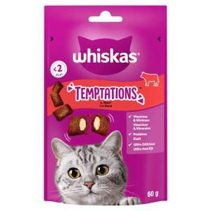 Whiskas Temptations met rund kattensnacks Per 3 Whiskas Temptations met rund kattensnacks Per 3
